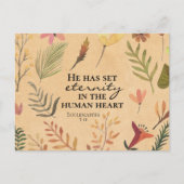 Ecclesiastes 3:11 Hij heeft eeuwigheid in het hart Briefkaart (Voorkant)