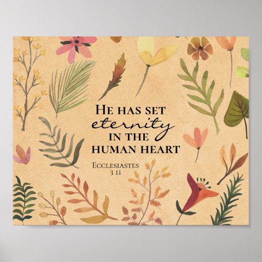 Ecclesiastes 3:11 Hij heeft eeuwigheid in het hart Poster (Voorkant)