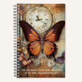 Ecclesiastes 3:11 Journal Butterfly Clock Notebook (Recto)