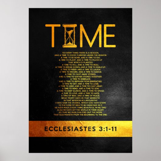 Ecclesiastes 3:1-11 Bijbelversie Poster (Voorkant)