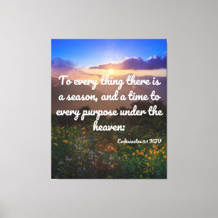 Ecclesiastes 3:1 bijbelverse KJV Pic Wall Art Canvas Afdruk