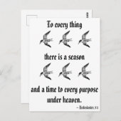 Ecclesiastes 3:1 briefkaart (Voorkant / Achterkant)