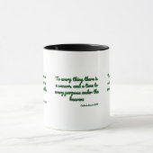 Ecclesiastes 3:1 KJV Bible Verse Mug à deux tons (Centre)