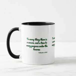 Ecclesiastes 3:1 KJV Bible Verse Mug à deux tons