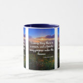 Ecclesiastes 3:1 KJV bijbelverse Pic Two-Tone Mok (Midden)