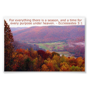 Ecclesiastes 3:1 met Autumn Mountain Scene Foto Afdruk