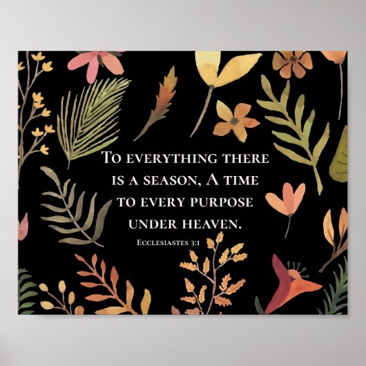 Ecclesiastes 3:1 Op alles is er een seizoen, Poster (Voorkant)