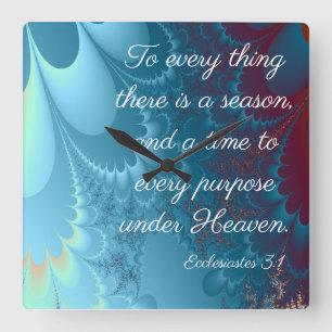 Ecclesiastes 3:1 vierkante klok