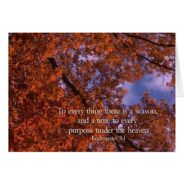 Ecclesiastes 3:1 Voor elk ding is er een seizoen (Voorkant Horizontaal)