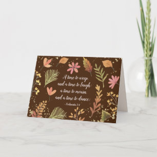 Ecclesiastes 3:4, een tijd om te huilen, een tijd  kaart