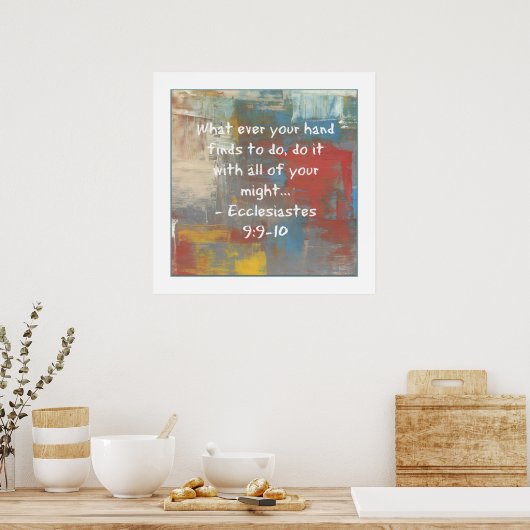 Ecclesiastes 9:9-10 Affiche (Cuisine)