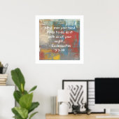 Ecclesiastes 9:9-10 Poster (Thuiskantoor)