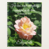 Ecclesiastes Roses floraux rose Pêche Personnalisé (Devant)
