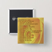 ECCLESIASTICA 3:1-8 3 VIERKANTE BUTTON 5,1 CM (Voorkant /achterkant)