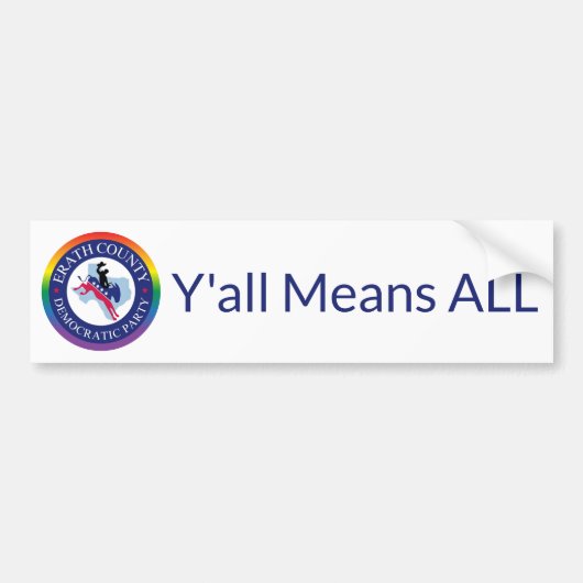 ECDP Pride Bumpersticker - Y'all betekent ALLES (Voorkant)
