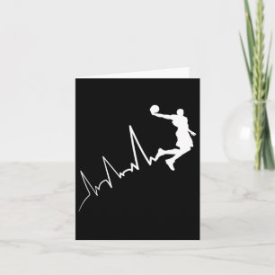 ECG-frequentie van bysketbyll-speler Heartbeat Dun Kaart