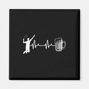 ECG Heartbeat Badminton Player Shuttle Sports Sams Magneet