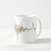 ECG Koffievlek Art Nursing Cat Koffiemok (Voorkant rechts)