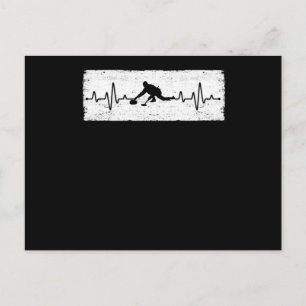 ECG-pulskrullende wintersportcurler Briefkaart