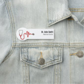 ECG Wave Stethoscope ECG Heartbeat Line Medical Naamplaatje (In situ)