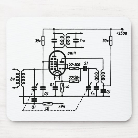 ECH81 Frequency Converter Mouse Pad Muismat (Voorkant)