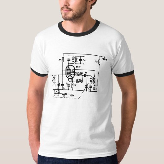 ECH81 Triode-Heptode Frequentie Convertor T-Shirt (Voorkant)