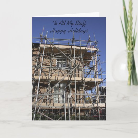 Échafaudage À Tout Mon Personnel Bonne Carte Vacan (Devant)