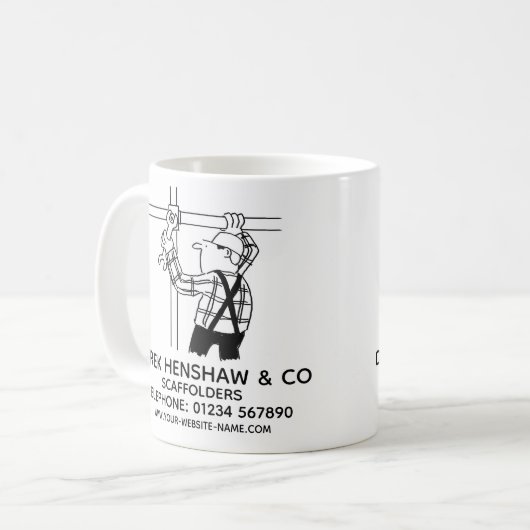 Échafaudages et échafaudages Promotionnels Mug caf (Devant gauche)