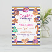 Échange de biscuits de pain d'épice Invitation de (Debout devant)