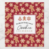 Échange de biscuits Étiquette de bouteilles de vin (Étiquettes simples)