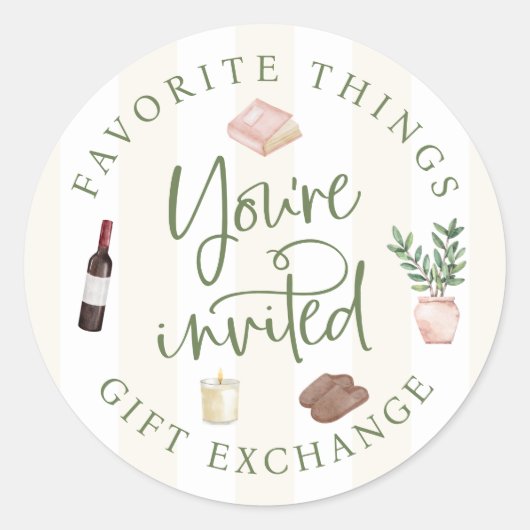 Échange de cadeaux d'objets préférés Autocollants (Devant)