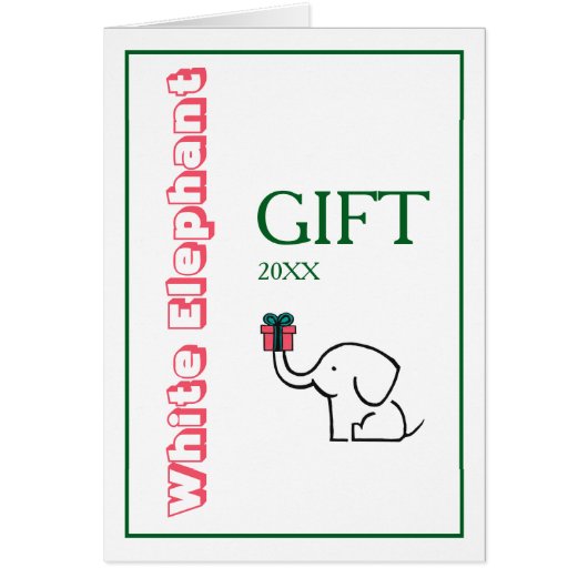 Échange de Cadeaux Éléphant Blanc Soirée de Noël (Devant)