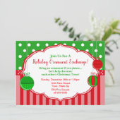 Échange d'ornement Invitation de fête de Noël (Debout devant)
