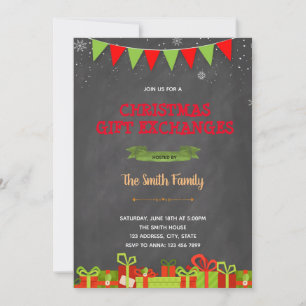 Échanges cadeaux de Noël Invitation