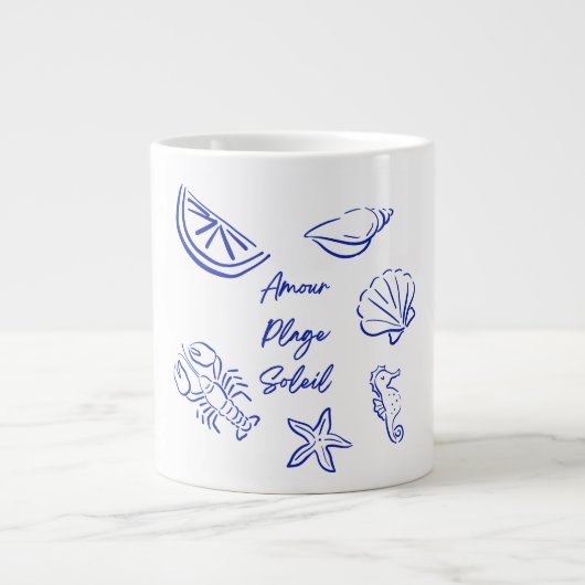 Échantillon de café dans un mug mer plage été  (Devant)