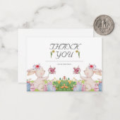 Échantillon de Carte de remerciements floral et la (Devant/Arrière en situation)