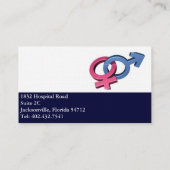 Échantillon de carte de visite d'OB-GYN (Dos)