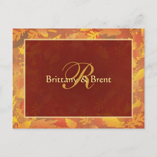 Échantillon de Faire-part de mariage - Cadre de fo (Dos)