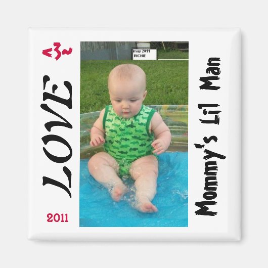 ÉCHANTILLON DE MAGNET MOMMY'S LIL MAN (Devant)