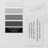 Échantillon de peinture noire, Carte de visite de (Devant / Derrière)