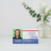 Échantillons de carte de visite d'agent immobilier (Debout devant)
