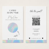 Échantillons de carte d'odeur de bougie holographi (Devant & derrière)