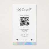 Échantillons de carte d'odeur de bougie holographi (Dos)