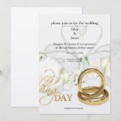 échantillons de cartes d'invitations de mariage (Devant / Derrière)