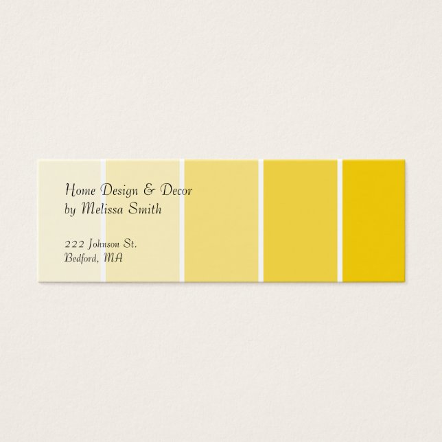 Échantillons de peinture jaune soleil (Devant)