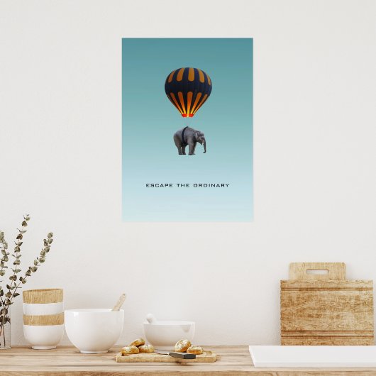 ÉCHAPPER À L'ORDINAIRE | POSTER ÉLÉPHANT (Cuisine)