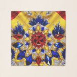 Écharpe carré avec couleurs roumaines<br><div class="desc">Ajoutez une touche d'élégance et de fierté roumaine à votre garde-robe avec notre écharpe carré aux couleurs vives de la Roumanie dans un précieux design cristallin en pierre à gemme 3D ! Cet accessoire étonnant allie mode et patrimoine culturel, en faisant une pièce polyvalente pour n'importe quelle tenue. L’effet chatoyant...</div>