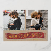 Écharpe carreaux d'hiver - Carte de vœux photo de (Recto)