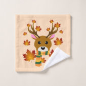 Écharpe d'automne Cerf Feuilles d'érable (Gant de toilette)
