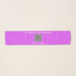 Écharpe de texte personnalisée pour les informatio<br><div class="desc">Couleurs personnalisées et Font Scarf avec votre QR Code Scan Info Couleurs de texte personnalisées Cadeau promotionnel professionnel ou personnel moderne Scarves - Ajouter votre QR Code - Image ou logo - photo / Texte - Nom ou autre info / message - Redimensionner et déplacer ou ajouter des éléments -...</div>